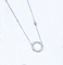Gold Diamond Necklace 0.22ct 18K 12mm 1,8 Gramm des offenen Kreis-Diamond Pendant