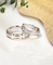 Diamond Rings Couples Cross Promise-Ringe 4.5g 6.5g 18K Gold