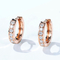 Einfache Farbe Diamond Earringss 2.3g drei OL 18K Goldgegen Klarheit
