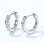 Einfache Farbe Diamond Earringss 2.3g drei OL 18K Goldgegen Klarheit