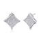 Tetragonal formen Sie 925 silbernes Steingewicht CZ-Ohrring-1.25mm 0.16g