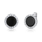 Runde schwarze silberne Edelstein-Ohrringe des Achat-Ohrring-Adlig-925