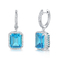 925 ovale silberne Edelstein-Ohrringe Diamond Stud Earrings Colorful Sterlings
