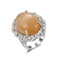 Buff Stones 925 silberne ovale Ei-Form der Edelstein-Ring-3.2g für Frauen