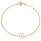 18K Gold Diamond Bracelet Womens Kitten Nameplate 0.11ct für Verpflichtung