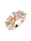 Karat-Hochzeit Ring Butterfly Diamond 0.24ct Rose Golds 18 GEGEN Klarheit