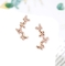 Gold-Diamond Earringss 0.22ct des Schmetterlings-18K Runden-Brillantschliff für Frauen