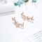 Gold-Diamond Earringss 0.22ct des Schmetterlings-18K Runden-Brillantschliff für Frauen