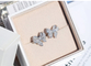 Platin Diamond Bow Stud Earrings 0.10ct GEGEN Klarheit 4.5gram fertigte besonders an