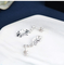 Kundengebundene Feder-Bolzen-Ohrringe Diamond Earringss 0.38ct des Weißgold-18k silberne