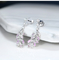 Kundengebundene Feder-Bolzen-Ohrringe Diamond Earringss 0.38ct des Weißgold-18k silberne
