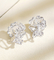 Weißgold Diamond Earrings 0.33ct Camellia Flower Earrings Ladys 18k