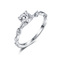 silberne Diamond Rings Noble Round Diamond Verlobungsringe 1.50g 925