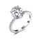 925 formte Runde Sterling Silver Diamond Engagement Ringss 6.0mm edle Art