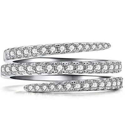 Runde geformte 925 silberne Cz-Ringe, Zirkonia-Hochzeits-Diamant-Verlobungsring