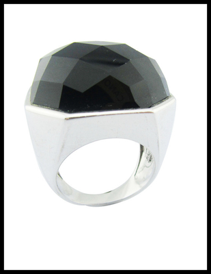 925 Silber-Weiß-Schwarz-Agat-Ringe für Frauen Sterling-Silber-Dummelfinger-Ringe Einzigartige Sterling-Silber-Ringe