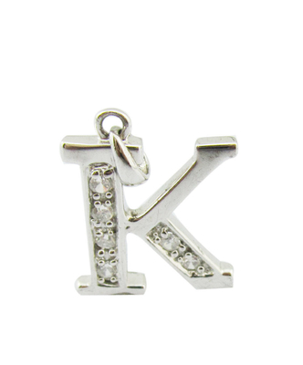 Glanzendes ABCDEFGHIJK;MNOPQRSTUVWXYZ Alphabet-Halsband aus 925 Silber mit Zirkonsteinen