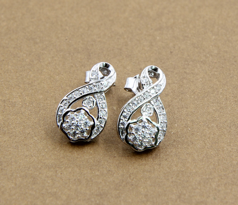 DIY Schmuck Silber Ohrringe Sterling CZ Hypoallergen mit CZ Akzenten Drop Ohrring Stud AAA CZ süßes Sterling Silber