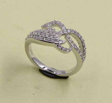 Glanzender 925 Silberner Herz-Form CZ Ringe Ein Hauch von Brillanz Sterling Silber Liebesring Silber Stapelringe