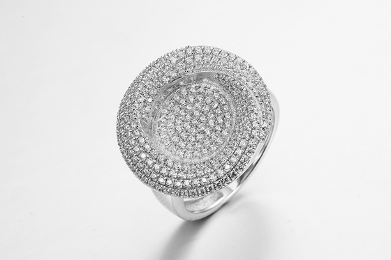 6.8g Sterling Silber Open Circle Ring Disc Tffany Verriegelungsring