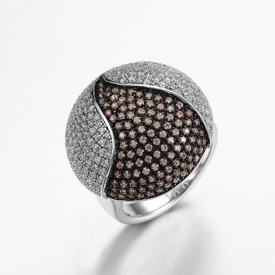 AAA ordnen 925 silbernen Satz CZ-Ring-9.8g Sterling Silver Round Cut Engagement